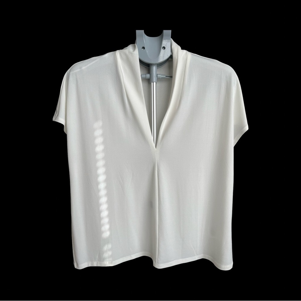 H&M Cream Drape Neck Blouse